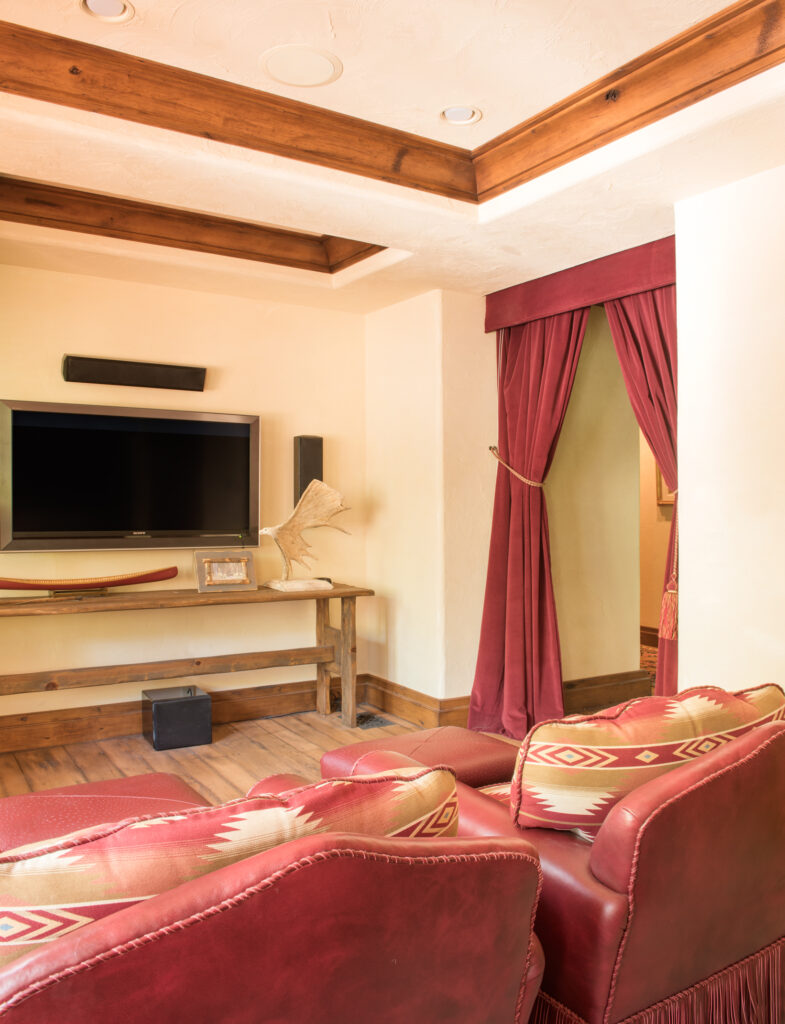 Movie room at the Main House, Antelope Trails Ranch