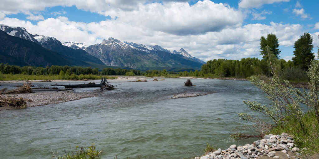 Snake River and the Teton Mountains at Antelope Trails Ranch